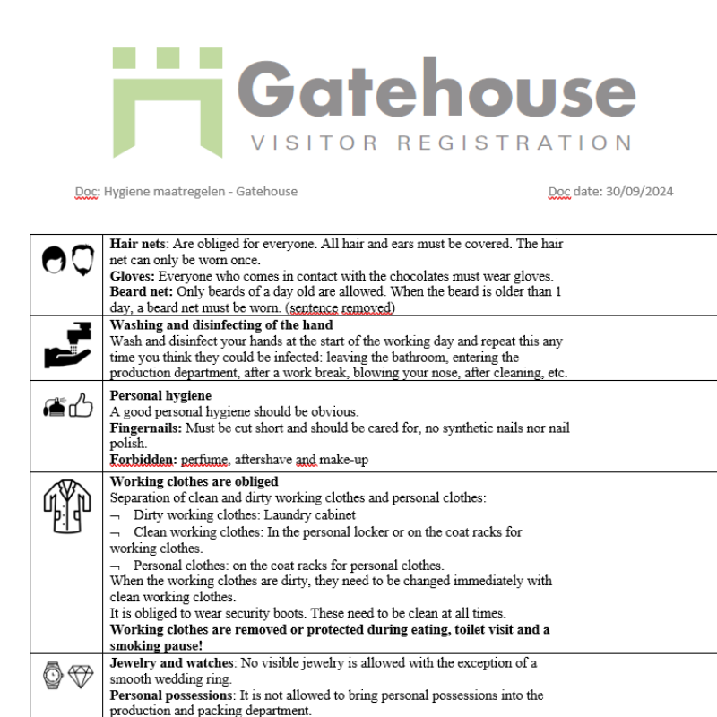 Gatehouse bezoekersregistratie Instructies 3