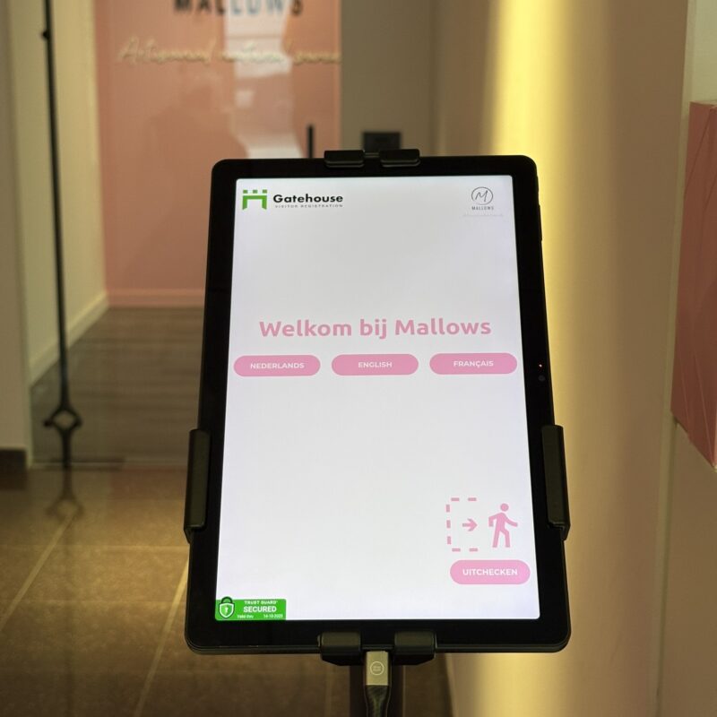 Gatehouse bezoekersregistratie op tablet Mallows